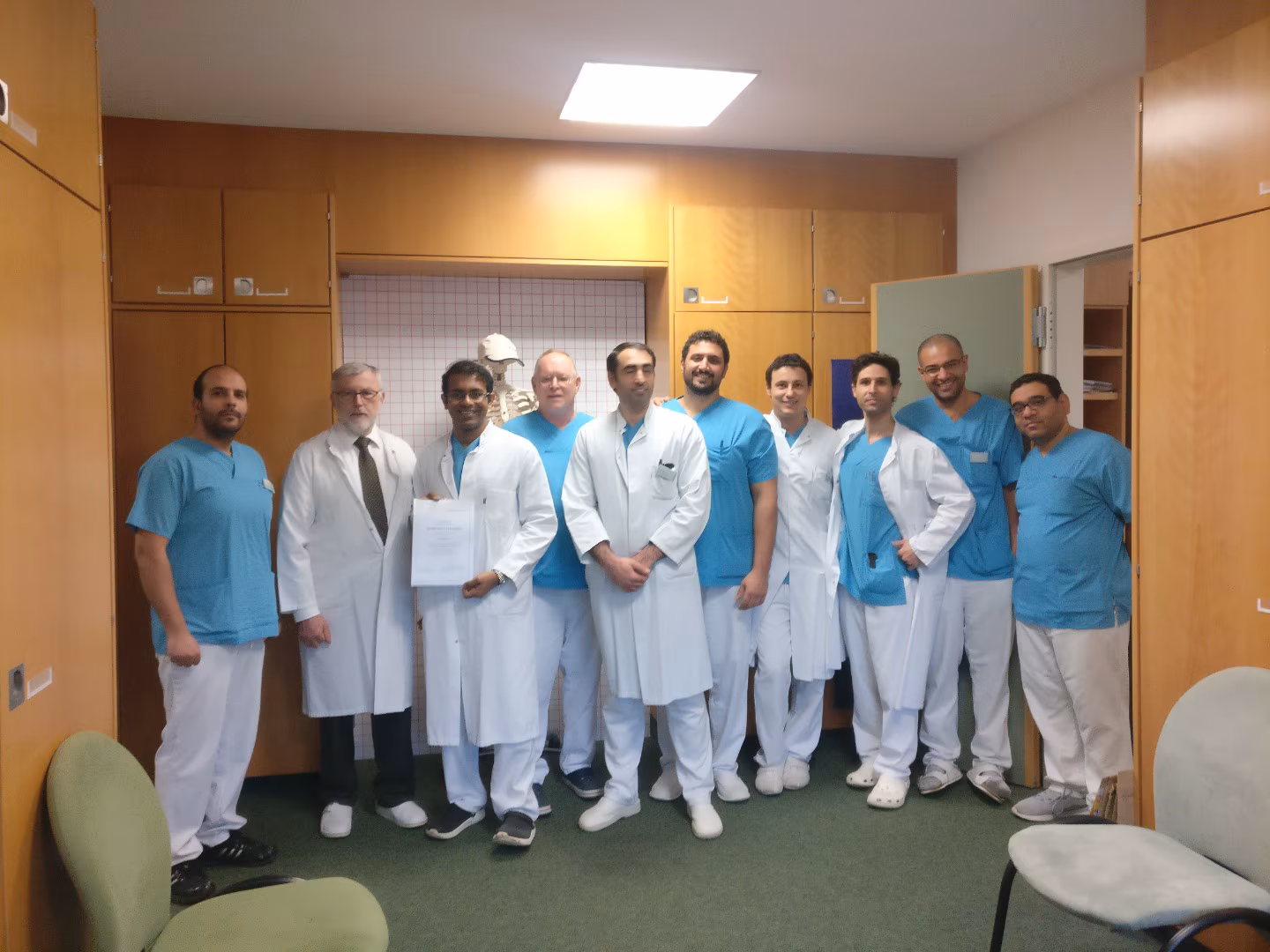 With the international fellowship surgical team
